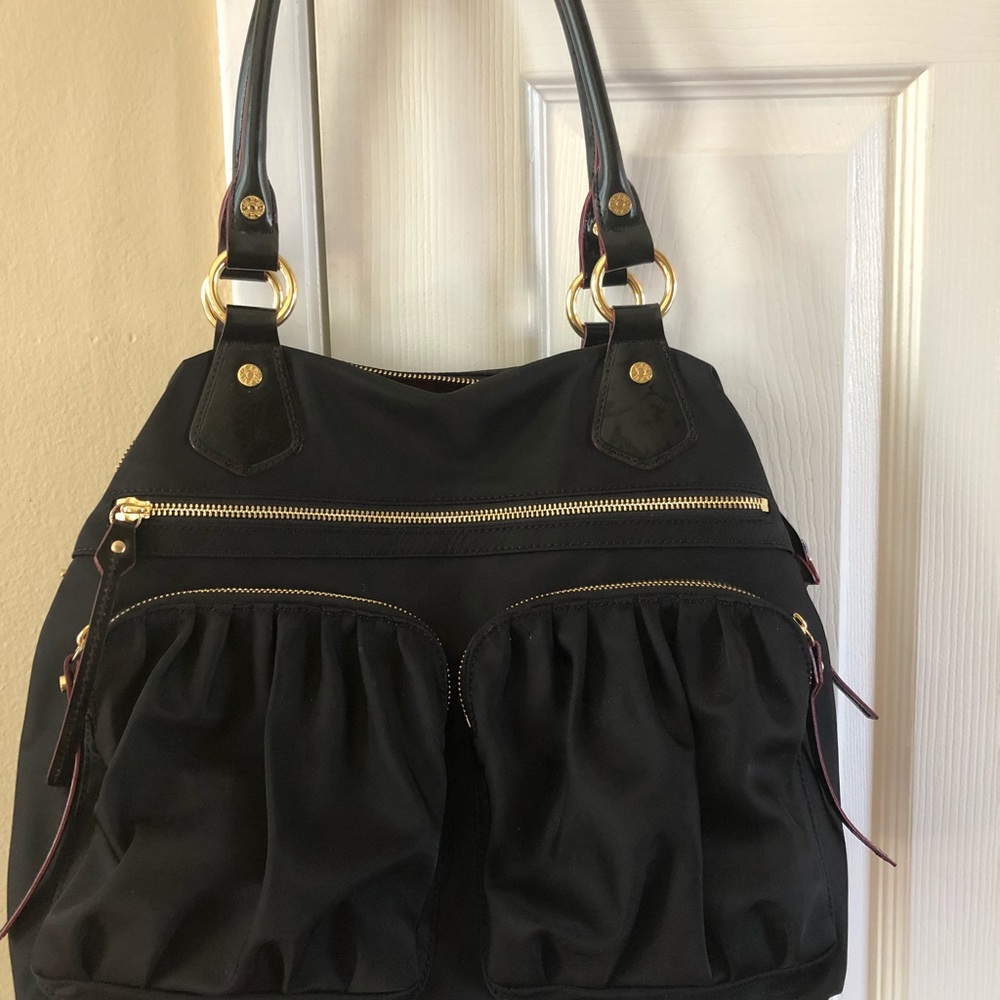 MZ Wallace Black Belle Bag, shoulder, hand, or crossbody carry